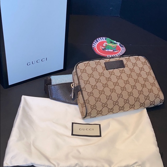 Gucci Handbags - Gucci Monogram Belt Bag Dk Brown